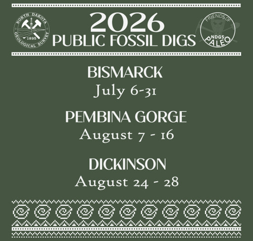 2026 NDGS Paleontology Public Fossil Digs Shirts shirt design - zoomed