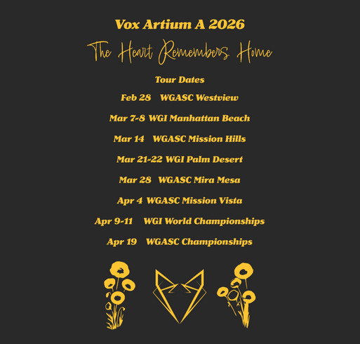 2026 Vox Artium A Show Shirt Fundraiser!!! shirt design - zoomed