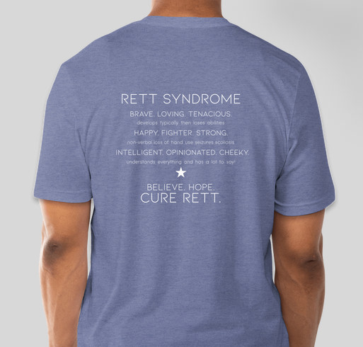 CURE RETT! Fundraiser - unisex shirt design - back