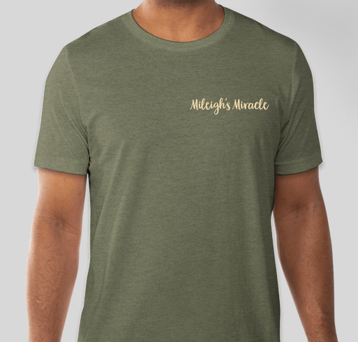 Mileigh's Miracle Fundraiser - unisex shirt design - front