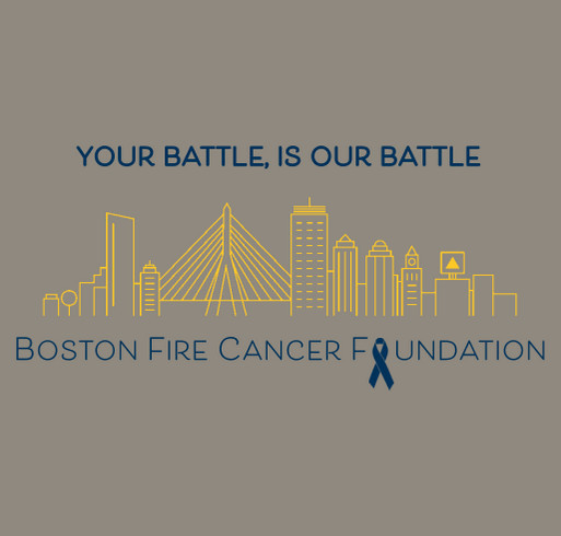 Shawn runs the 2025 Boston Marathon for Boston Fire Cancer Foundation! shirt design - zoomed