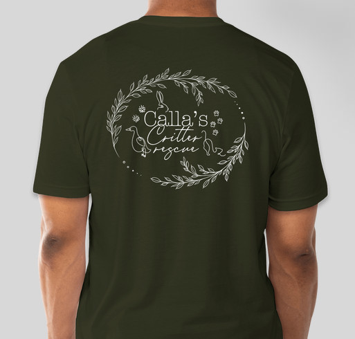 Calla's Critter Rescue is BACK!!! Come out and support your favorite local kitty rescue Fundraiser - unisex shirt design - back