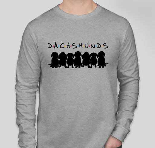 Dachshund Friends! Fundraiser - unisex shirt design - front