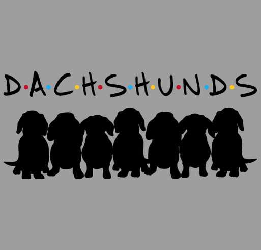 Dachshund Friends! shirt design - zoomed