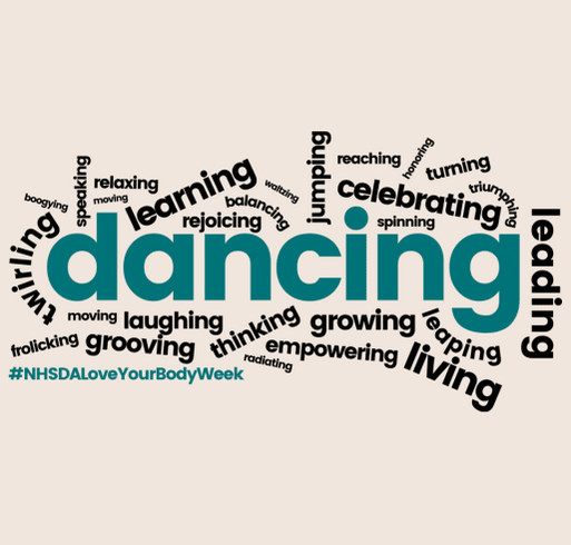 NHSDA Love Your Body Week Apparel shirt design - zoomed