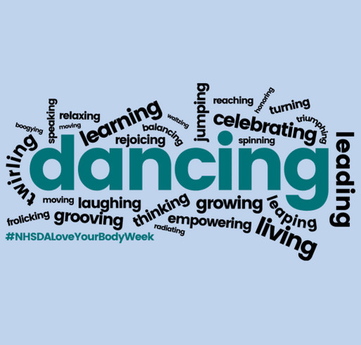 NHSDA Love Your Body Week Apparel shirt design - zoomed
