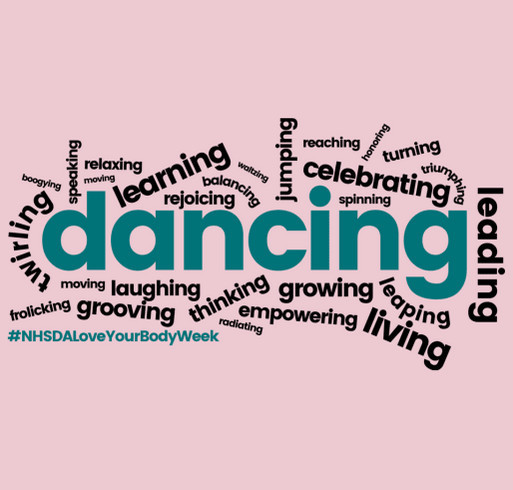 NHSDA Love Your Body Week Apparel shirt design - zoomed