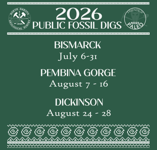 2026 NDGS Paleontology Public Fossil Digs Shirts shirt design - zoomed