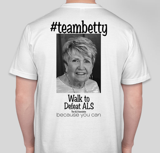 #teambetty Fundraiser - unisex shirt design - back