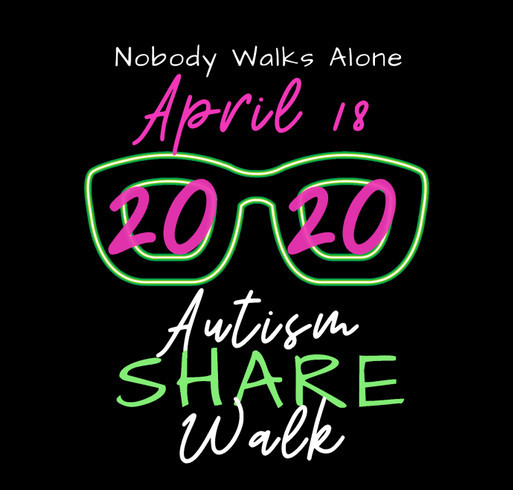 Autism SHARE Walk 2020 shirt design - zoomed