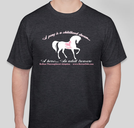 ReRun Thoroughbred Adoption: Horses are Treasures - Tshirts Fundraiser - unisex shirt design - small