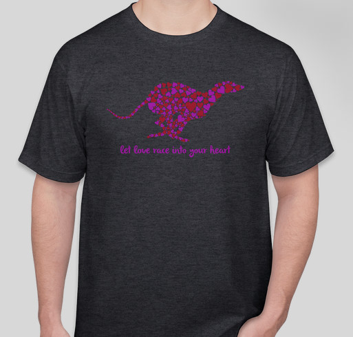 let love race into your heart Fundraiser - unisex shirt design - front