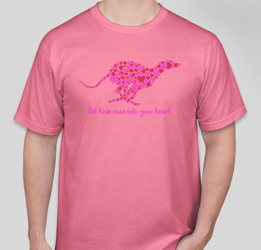 let love race into your heart Fundraiser - unisex shirt design - front