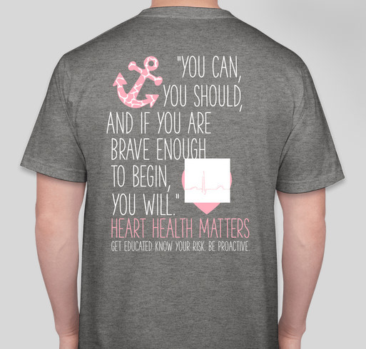 Standing Tall for SADS Foundation through Alex's Journey- February is American Heart Month! Fundraiser - unisex shirt design - back