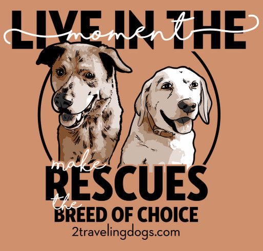 The 2 Traveling Dogs "Live In The Moment" Tour shirt design - zoomed