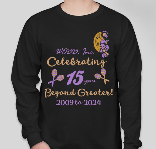 WODD, Inc. 15th Anniversary Fundraiser - unisex shirt design - front