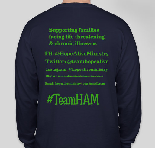 Hope Alive Ministry Fall 2017 Sale! Fundraiser - unisex shirt design - back