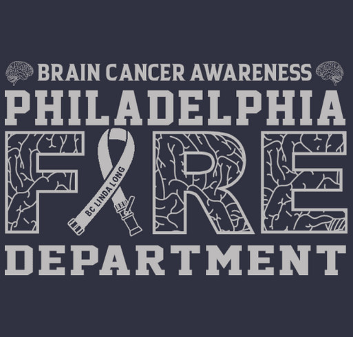 Philadelphia Fire Department | Brain Cancer Awareness 2025 shirt design - zoomed