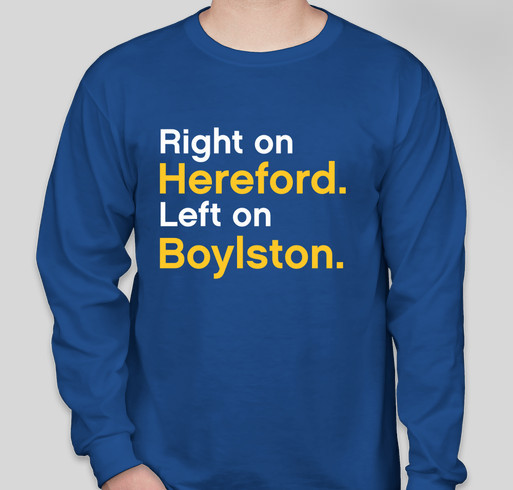 Right on Hereford, Left on Boylston Fundraiser - unisex shirt design - front