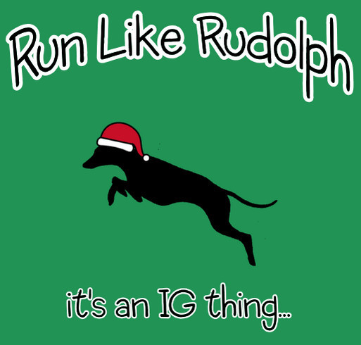 Run Like Rudolph for IGRF shirt design - zoomed