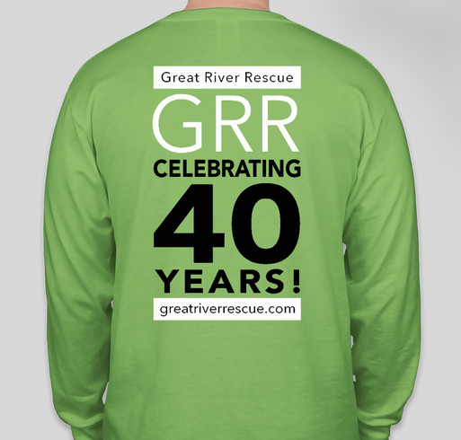 Great River Rescue 40th Anniversary Sale Fundraiser - unisex shirt design - back