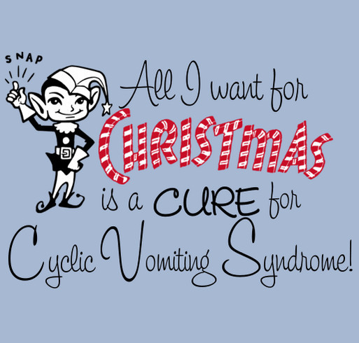 Cyclic Vomiting Syndrome Christmas 2014 Fundraiser shirt design - zoomed