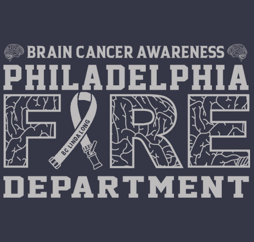 Philadelphia Fire Department | Brain Cancer Awareness 2025 shirt design - zoomed