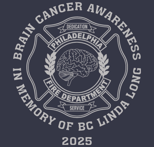 Philadelphia Fire Department | Brain Cancer Awareness 2025 shirt design - zoomed