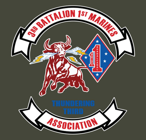 3rd Battalion 1st Marines Association Reunion Fundraiser shirt design - zoomed