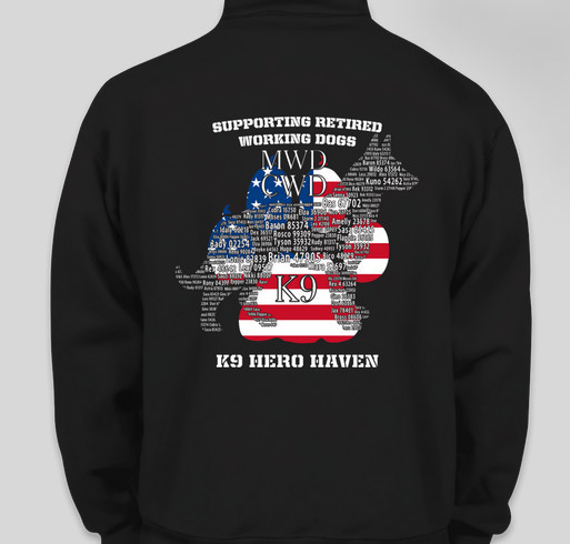 K9 Hero Haven - Supporting Our Four-Legged Heroes Fundraiser - unisex shirt design - back