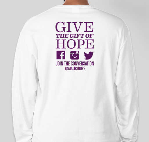 Atalie's Hope Fundraiser - unisex shirt design - back