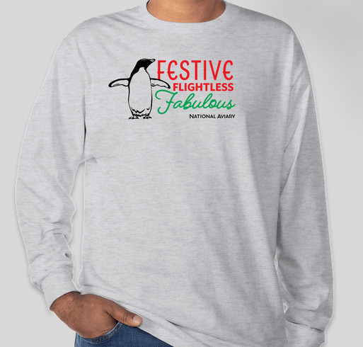 Festive, Flightless, Fabulous Fundraiser - unisex shirt design - front