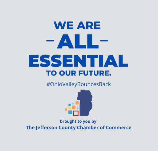 Jefferson County Chamber of Commerce "We Are All Essential" T-shirt Fundraiser shirt design - zoomed