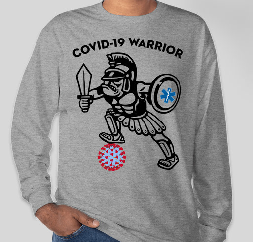 Covd-19 Warrior Supporting Monroe Volunteer Ambulance Corps Monroe NY Fundraiser - unisex shirt design - front
