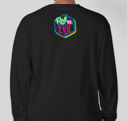 Roll20Con 2022 and Roll vs Evil! Fundraiser - unisex shirt design - back