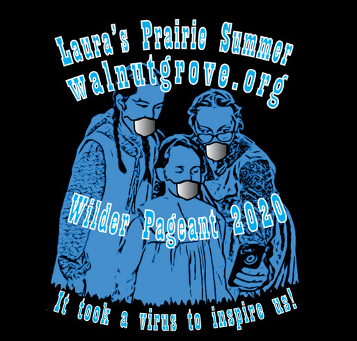 BLUE VIRUS TO INSPIRE US:Must Have T-SHIRT Souvenir of Laura’s Prairie Summer shirt design - zoomed