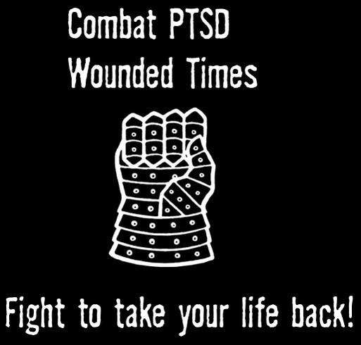 Combat PTSD Wounded Times shirt design - zoomed