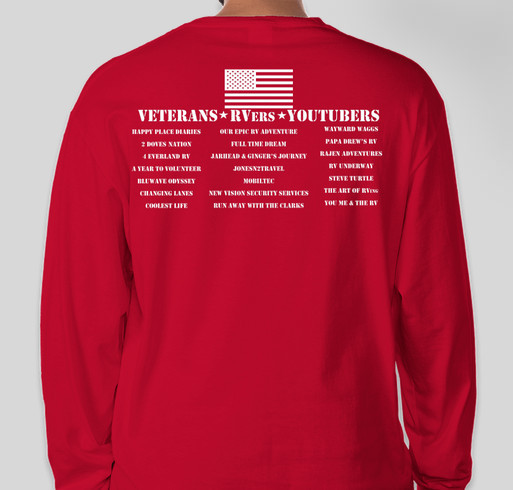 RVers Supporting Veterans Fundraiser - unisex shirt design - back