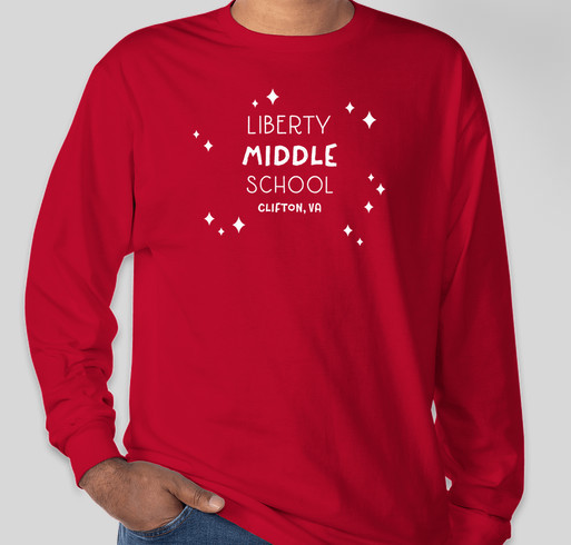 Liberty Middle School Spirit Wear - Style 4 Fundraiser - unisex shirt design - front