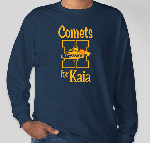 Comets for Kaia and Tackle Kids Cancer Fundraiser - unisex shirt design - front