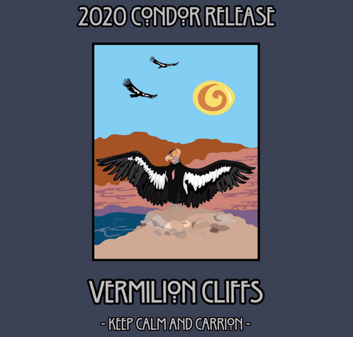 The Peregrine Fund's 25th Annual California Condor Release shirt design - zoomed