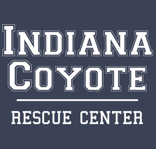Indiana Coyote Rescue Center shirt design - zoomed