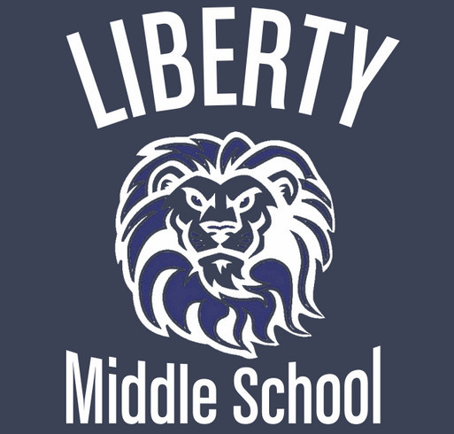 Liberty Middle School Spirit Wear - Style 1 shirt design - zoomed