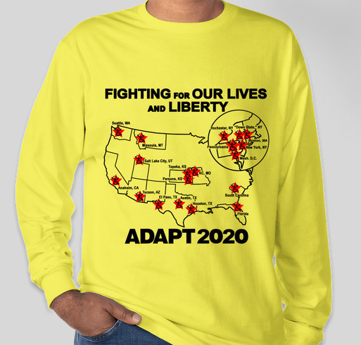 ADAPT October 2020 National Action Shirt Fundraiser - unisex shirt design - front