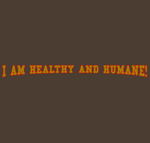 Healthy and Humane Newspaper shirt design - zoomed