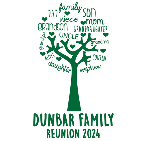 Dunbar Family Reunion shirt design - zoomed