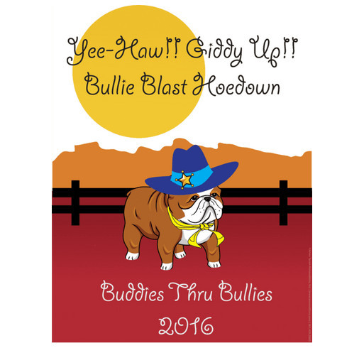 BUDDIES THRU BULLIES, BULLIE BLAST LUAU T-SHIRT FUNDRAISER shirt design - zoomed