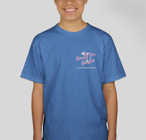 Hearts for Haislee Fundraiser - unisex shirt design - front
