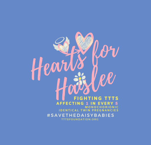 Hearts for Haislee shirt design - zoomed