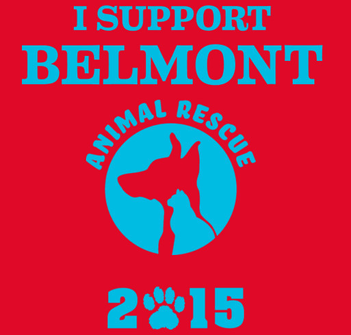 Belmont Animal Rescue Fund shirt design - zoomed